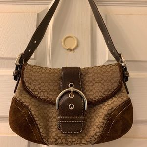 Brown shoulder Coach bag